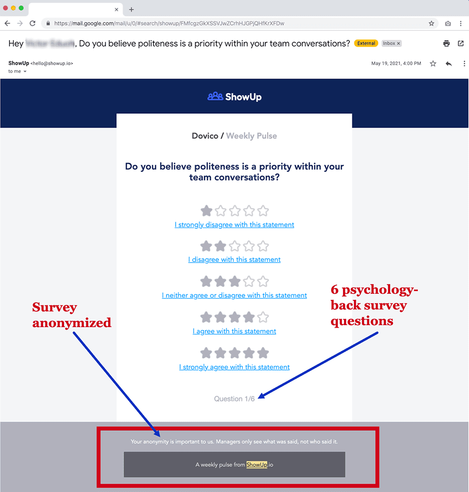 Showup - Transparency Engagement Results